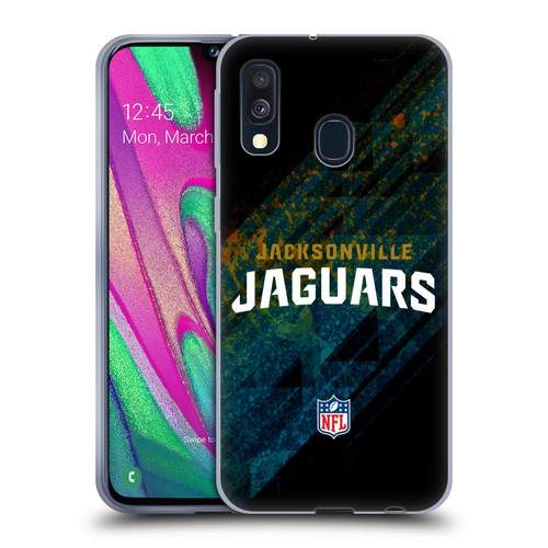NFL Jacksonville Jaguars Logo Blur Soft Gel Case for Samsung Galaxy A40 (2019)