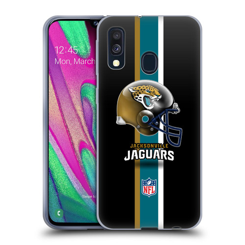 NFL Jacksonville Jaguars Logo Helmet Soft Gel Case for Samsung Galaxy A40 (2019)