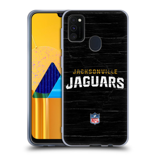 NFL Jacksonville Jaguars Logo Distressed Look Soft Gel Case for Samsung Galaxy M30s (2019)/M21 (2020)