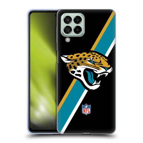 NFL Jacksonville Jaguars Logo Stripes Soft Gel Case for Samsung Galaxy M53 (2022)