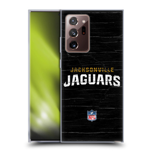 NFL Jacksonville Jaguars Logo Distressed Look Soft Gel Case for Samsung Galaxy Note20 Ultra / 5G