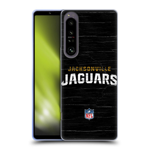 NFL Jacksonville Jaguars Logo Distressed Look Soft Gel Case for Sony Xperia 1 IV