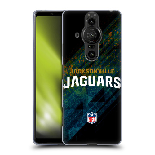 NFL Jacksonville Jaguars Logo Blur Soft Gel Case for Sony Xperia Pro-I