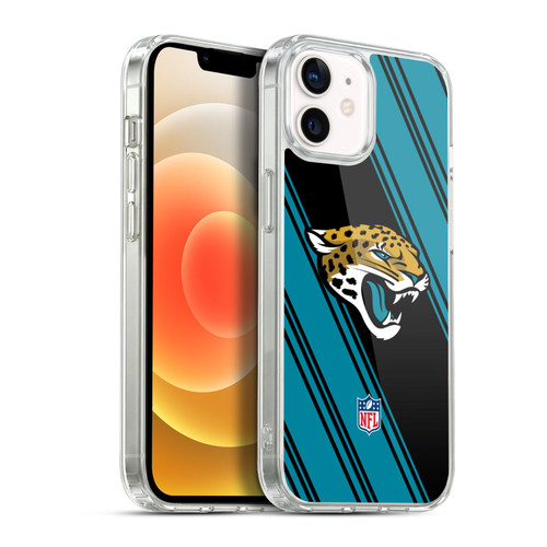 NFL Jacksonville Jaguars Artwork Stripes Soft Gel Case for Apple iPhone 12 / iPhone 12 Pro & MagSafe