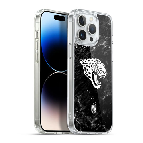 NFL Jacksonville Jaguars Artwork Marble Soft Gel Case for Apple iPhone 13 Pro Max & MagSafe