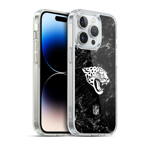 NFL Jacksonville Jaguars Artwork Marble Soft Gel Case for Apple iPhone 13 Pro & MagSafe