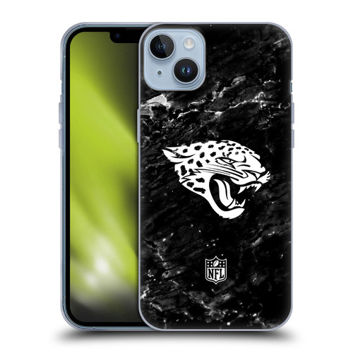 NFL Jacksonville Jaguars Artwork Marble Soft Gel Case for Apple iPhone 14 Plus