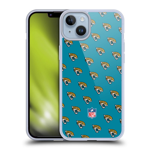 NFL Jacksonville Jaguars Artwork Patterns Soft Gel Case for Apple iPhone 14 Plus