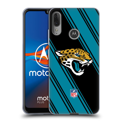 NFL Jacksonville Jaguars Artwork Stripes Soft Gel Case for Motorola Moto E6 Plus