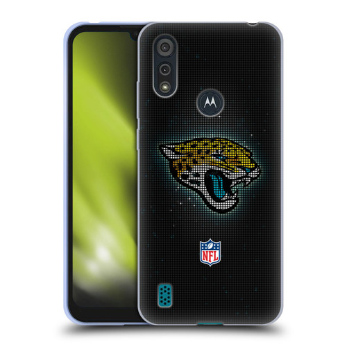 NFL Jacksonville Jaguars Artwork LED Soft Gel Case for Motorola Moto E6s (2020)
