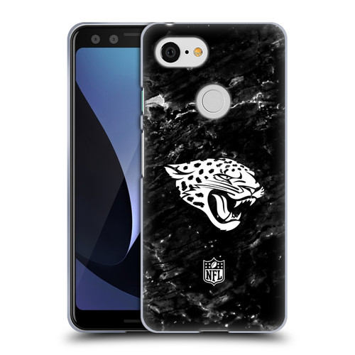 NFL Jacksonville Jaguars Artwork Marble Soft Gel Case for Google Pixel 3