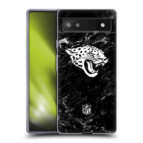 NFL Jacksonville Jaguars Artwork Marble Soft Gel Case for Google Pixel 6a