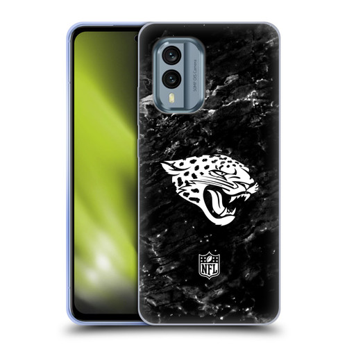 NFL Jacksonville Jaguars Artwork Marble Soft Gel Case for Nokia X30