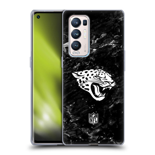 NFL Jacksonville Jaguars Artwork Marble Soft Gel Case for OPPO Find X3 Neo / Reno5 Pro+ 5G