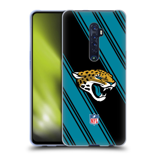NFL Jacksonville Jaguars Artwork Stripes Soft Gel Case for OPPO Reno 2