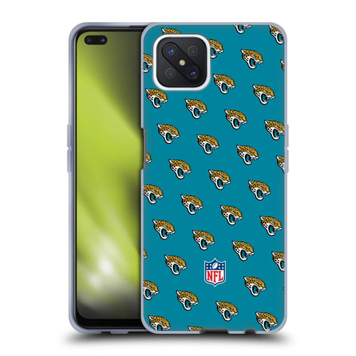 NFL Jacksonville Jaguars Artwork Patterns Soft Gel Case for OPPO Reno4 Z 5G
