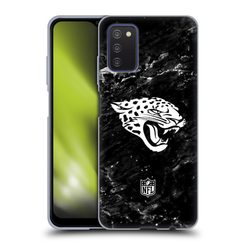 NFL Jacksonville Jaguars Artwork Marble Soft Gel Case for Samsung Galaxy A03s (2021)