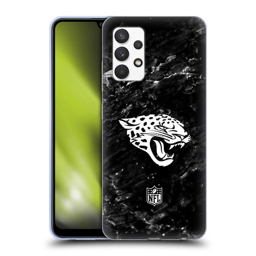 NFL Jacksonville Jaguars Artwork Marble Soft Gel Case for Samsung Galaxy A32 (2021)