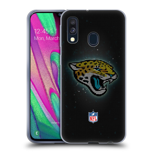 NFL Jacksonville Jaguars Artwork LED Soft Gel Case for Samsung Galaxy A40 (2019)