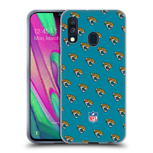 NFL Jacksonville Jaguars Artwork Patterns Soft Gel Case for Samsung Galaxy A40 (2019)