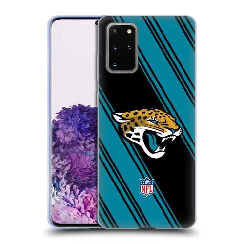 NFL Jacksonville Jaguars Artwork Stripes Soft Gel Case for Samsung Galaxy S20+ / S20+ 5G