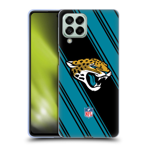 NFL Jacksonville Jaguars Artwork Stripes Soft Gel Case for Samsung Galaxy M53 (2022)