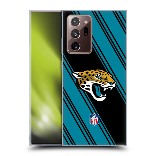 NFL Jacksonville Jaguars Artwork Stripes Soft Gel Case for Samsung Galaxy Note20 Ultra / 5G