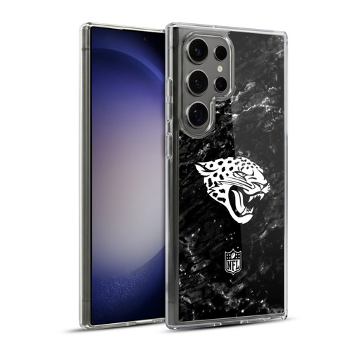 NFL Jacksonville Jaguars Artwork Marble Soft Gel Case for Samsung Galaxy S23 Ultra 5G & MagSafe