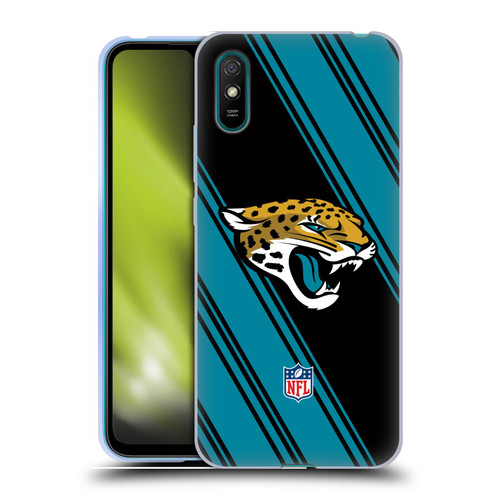NFL Jacksonville Jaguars Artwork Stripes Soft Gel Case for Xiaomi Redmi 9A / Redmi 9AT