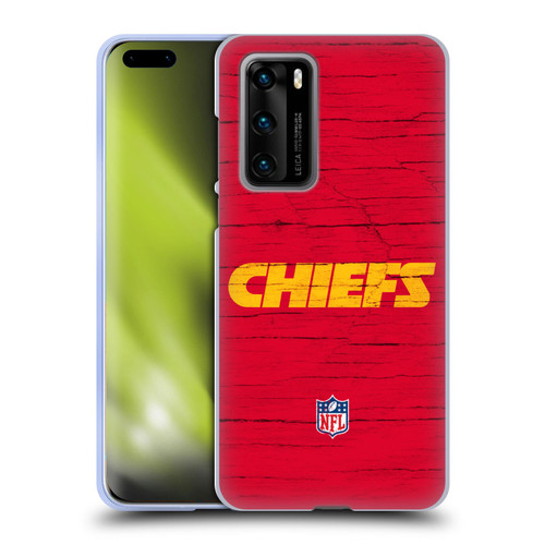 NFL Kansas City Chiefs Logo Distressed Look Soft Gel Case for Huawei P40 5G