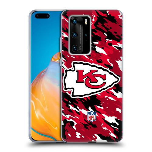 NFL Kansas City Chiefs Logo Camou Soft Gel Case for Huawei P40 Pro / P40 Pro Plus 5G
