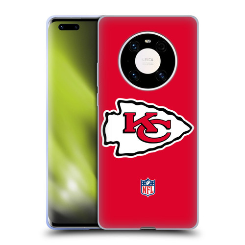 NFL Kansas City Chiefs Logo Plain Soft Gel Case for Huawei Mate 40 Pro 5G