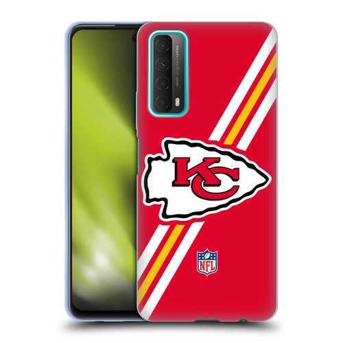 NFL Kansas City Chiefs Logo Stripes Soft Gel Case for Huawei P Smart (2021)