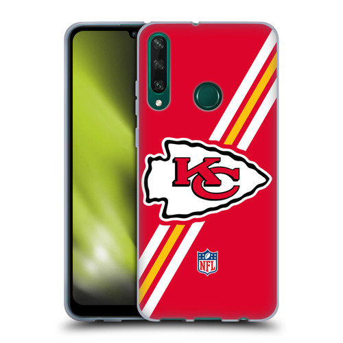 NFL Kansas City Chiefs Logo Stripes Soft Gel Case for Huawei Y6p