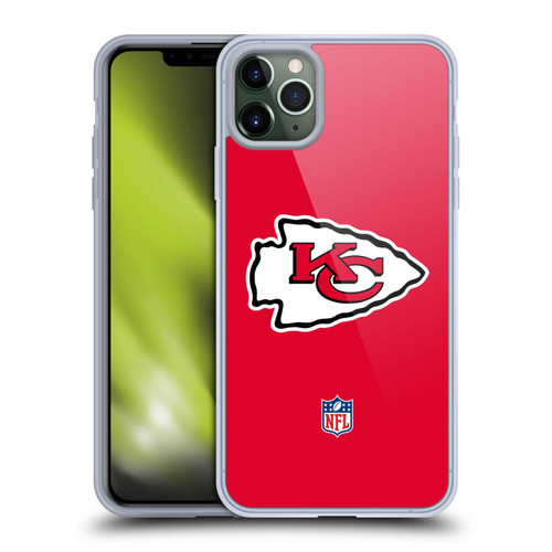 NFL Kansas City Chiefs Logo Plain Soft Gel Case for Apple iPhone 11 Pro Max & MagSafe