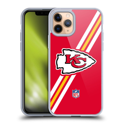 NFL Kansas City Chiefs Logo Stripes Soft Gel Case for Apple iPhone 11 Pro & MagSafe