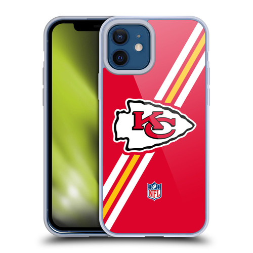 NFL Kansas City Chiefs Logo Stripes Soft Gel Case for Apple iPhone 12 / iPhone 12 Pro & MagSafe