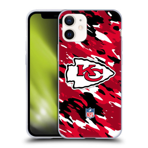 NFL Kansas City Chiefs Logo Camou Soft Gel Case for Apple iPhone 12 Mini