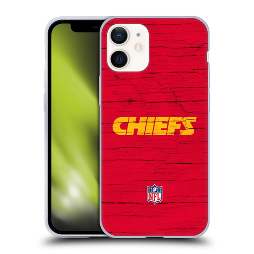 NFL Kansas City Chiefs Logo Distressed Look Soft Gel Case for Apple iPhone 12 Mini