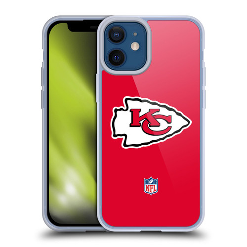 NFL Kansas City Chiefs Logo Plain Soft Gel Case for Apple iPhone 12 Mini & MagSafe