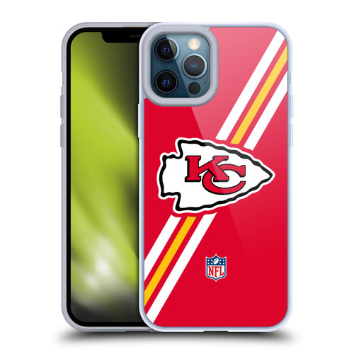 NFL Kansas City Chiefs Logo Stripes Soft Gel Case for Apple iPhone 12 Pro Max & MagSafe
