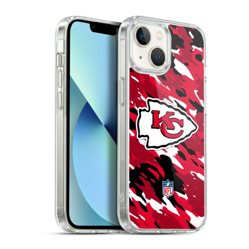 NFL Kansas City Chiefs Logo Camou Soft Gel Case for Apple iPhone 13