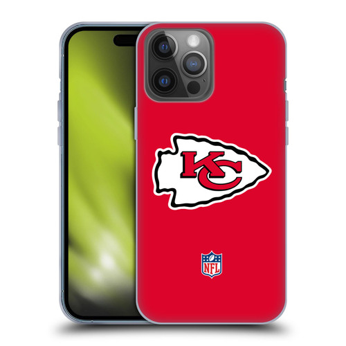 NFL Kansas City Chiefs Logo Plain Soft Gel Case for Apple iPhone 14 Pro Max