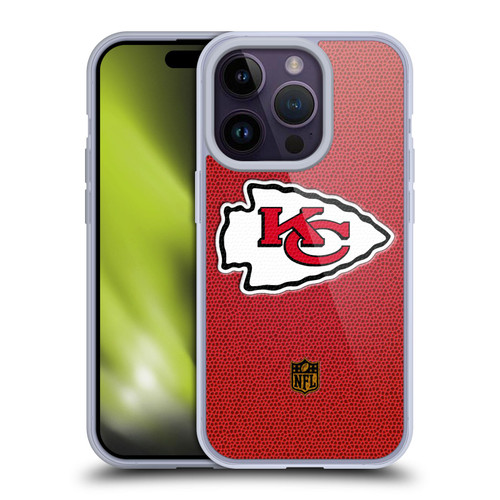 NFL Kansas City Chiefs Logo Football Soft Gel Case for Apple iPhone 14 Pro