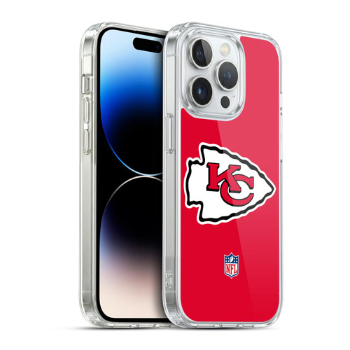 NFL Kansas City Chiefs Logo Plain Soft Gel Case for Apple iPhone 14 Pro & MagSafe