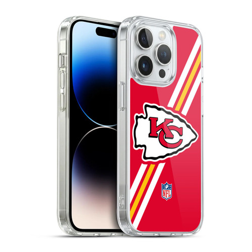 NFL Kansas City Chiefs Logo Stripes Soft Gel Case for Apple iPhone 14 Pro & MagSafe