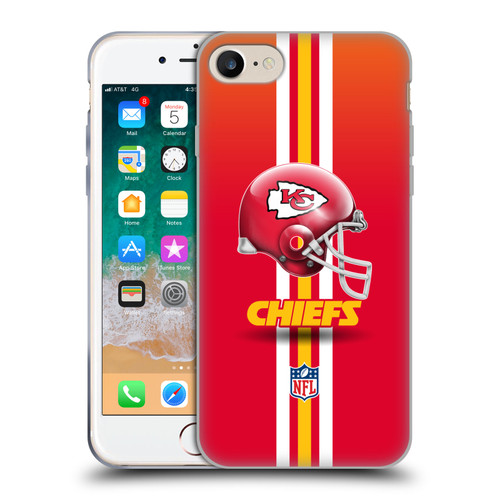 NFL Kansas City Chiefs Logo Helmet Soft Gel Case for Apple iPhone 7 / 8 / SE 2020 & 2022