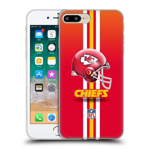 NFL Kansas City Chiefs Logo Helmet Soft Gel Case for Apple iPhone 7 Plus / iPhone 8 Plus & MagSafe