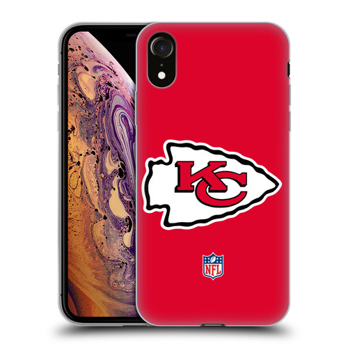 NFL Kansas City Chiefs Logo Plain Soft Gel Case for Apple iPhone XR