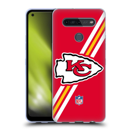 NFL Kansas City Chiefs Logo Stripes Soft Gel Case for LG K51S